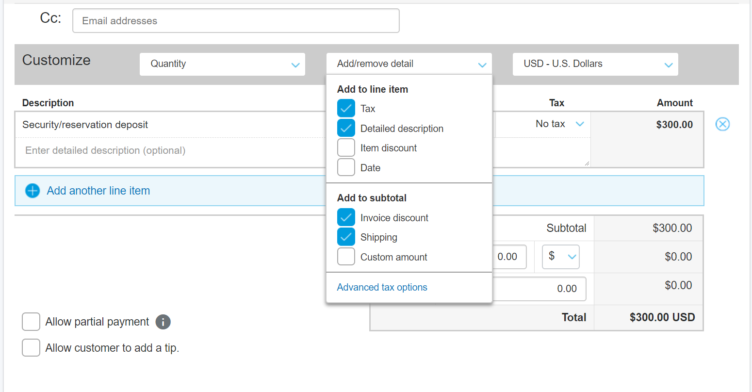 create paypal invoice